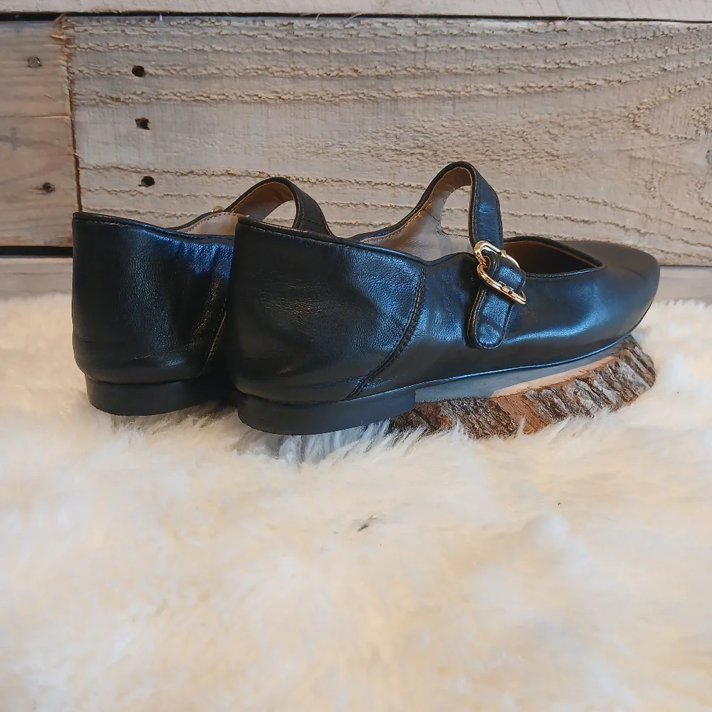 Sam Edelman Leather Mary Jane Flats - Picture 6 of 8
